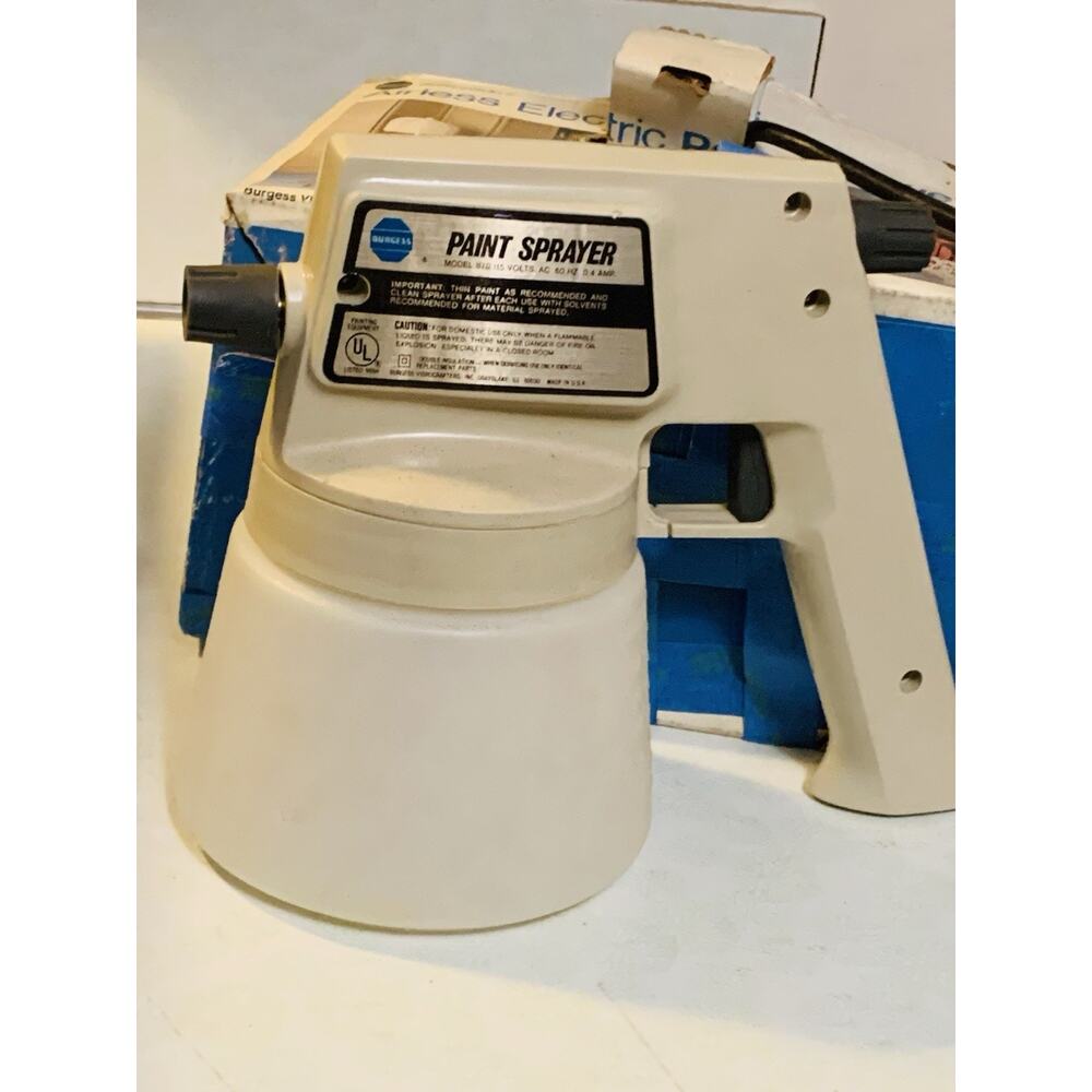 Vintage Burgess Airless Paint Sprayer Electric Wired Paint Gun 870 Tested